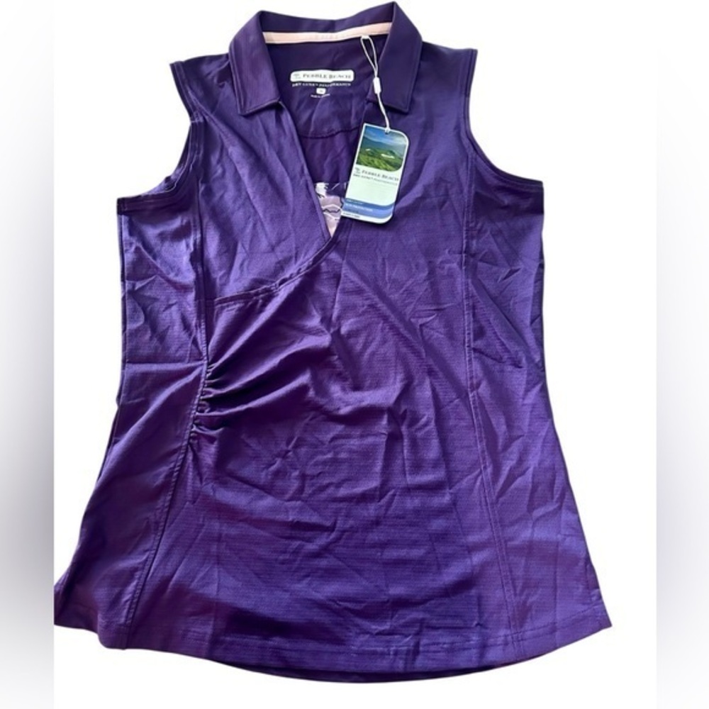 Pebble Beach Dry-Luxe Sleeveless Performance Top - Womens Size Small - Purple